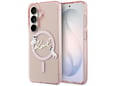 KARL LAGERFELD ovitek za MagSafe Samsung Galaxy S26 5G, prozorno roza