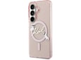 KARL LAGERFELD ovitek za MagSafe Samsung Galaxy S26 5G, prozorno roza