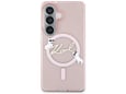 KARL LAGERFELD ovitek za MagSafe Samsung Galaxy S26 5G, prozorno roza