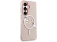 KARL LAGERFELD ovitek za MagSafe Samsung Galaxy S26 5G, prozorno roza