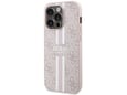 Maska za telefon iPhone 15 Pro Guess MagSafe 4G Pu Printed Stripes