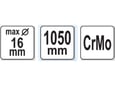 Yato Makaze za beton 1050 mm CrMo