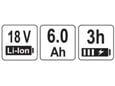 Yato Baterija 18V Li-Ion 6Ah