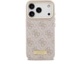 Maska Guess 4G Logo Plate MagSafe za iPhone 17 Pro pink