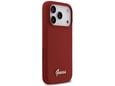 Maska Guess Silicone Script Metal Logo MagSafe Phone Case Cover za iPhone 17 Pro crvena