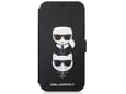 Maska na preklop Karl Lagerfeld Karl Flip za iPhone 12 Pro crna.