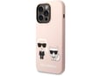 Maska Karl Lagerfeld and Choupette Liquid Silicone za iPhone 14 Pro Pink.