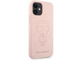 Maska Karl Lagerfeld Ikonik Outline za iPhone 12 Mini pink.