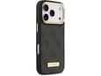 Maska Guess 4G Logo Plate MagSafe za iPhone 17 Pro crna