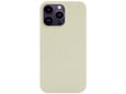 Maska Knit za iPhone 14 Pro Max bela.