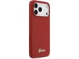 Maska Guess Silicone Script Metal Logo MagSafe Phone Case Cover za iPhone 17 Pro Max crvena