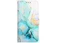 Maska na preklop Marble za Samsung A15 4G/ A155F/ A15 5G/ A156B tirkiz.
