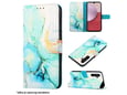 Maska na preklop Marble za Samsung A15 4G/ A155F/ A15 5G/ A156B tirkiz.