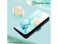 Maska na preklop Marble za Samsung A15 4G/ A155F/ A15 5G/ A156B tirkiz.