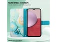 Maska na preklop Marble za Samsung A15 4G/ A155F/ A15 5G/ A156B tirkiz.