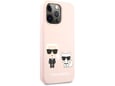 Maska Karl Lagerfeld Silicone Case Karl&Choupette za iPhone 13 Pro Light Pink.