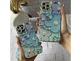 Maska Painting Flower za iPhone 15 Pro plava
