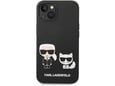 Maska Karl Lagerfeld and Choupette Liquid Silicone za iPhone 14 crna.