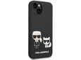 Maska Karl Lagerfeld and Choupette Liquid Silicone za iPhone 14 crna.