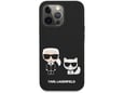 Maska Karl Lagerfeld Silicone Case Karl&Choupette za iPhone 13 Pro 6.1 in crna.