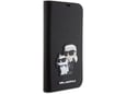 Maska Karl Lagerfeld Saffiano BP Nft Karl&Choupette za iPhone 15 Pro crna