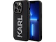 Maska Karl Lagerfeld Hc 3D Logo Glitter za iPhone 15 Pro crna