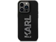 Maska Karl Lagerfeld Hc 3D Logo Glitter za iPhone 15 Pro crna