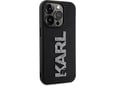 Maska Karl Lagerfeld Hc 3D Logo Glitter za iPhone 15 Pro crna