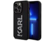 Maska Karl Lagerfeld 3D Rubber Glitter Logo za iPhone 15 Pro Max crna