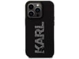 Maska Karl Lagerfeld 3D Rubber Glitter Logo za iPhone 15 Pro Max crna