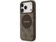 Maska Guess 4G Circle Classic Logo MagSafe za iPhone 17 Pro braon