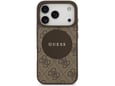 Maska Guess 4G Circle Classic Logo MagSafe za iPhone 17 Pro braon