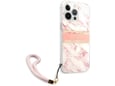 Maska Guess Marble Strap za iPhone 13 Pro 6.1 in pink.