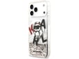 Maska Karl Lagerfeld Liquid Glitter Choupette Logo MagSafe za iPhone 17 Pro Max bela
