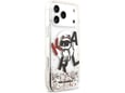 Maska Karl Lagerfeld Liquid Glitter Choupette Logo MagSafe za iPhone 17 Pro Max bela