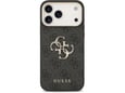 Maska Guess 4G Metal Logo Gold Frame za iPhone 17 Pro Max crna