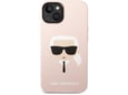 Maska Karl Lagerfeld Liquid Silicone Karl Head za iPhone 14 Pink.