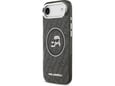 Maska Karl Lagerfeld IML Glitter Karl & Choupette Heads Logo MagSafe za iPhone Air crna