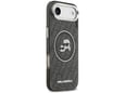 Maska Karl Lagerfeld IML Glitter Karl & Choupette Heads Logo MagSafe za iPhone Air crna