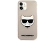 Maska Karl Lagerfeld Glitter Cat za iPhone 12 Mini zlatna.