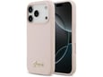 Maska Guess Silicone Script Metal Logo MagSafe Phone Case Cover za iPhone 17 Pro pink