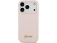 Maska Guess Silicone Script Metal Logo MagSafe Phone Case Cover za iPhone 17 Pro pink