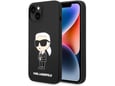 Maska Karl Lagerfeld Hc Silicone NFT Ikonik za iPhone 15 Plus crna