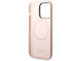 Maska Karl Lagerfeld MagSafe Compatible Case Liquid Silicone Karl Head za iPhone 14 Pro pink.