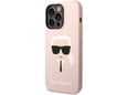 Maska Karl Lagerfeld Liquid Silicone Karl Head za iPhone 14 Pro Pink.