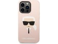 Maska Karl Lagerfeld Liquid Silicone Karl Head za iPhone 14 Pro Pink.