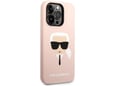 Maska Karl Lagerfeld Liquid Silicone Karl Head za iPhone 14 Pro Pink.