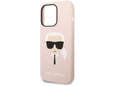 Maska Karl Lagerfeld Liquid Silicone Karl Head za iPhone 14 Pro Pink.