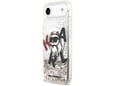 Maska Karl Lagerfeld Liquid Glitter Choupette Logo MagSafe za iPhone Air bela