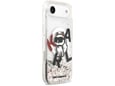 Maska Karl Lagerfeld Liquid Glitter Choupette Logo MagSafe za iPhone Air bela
